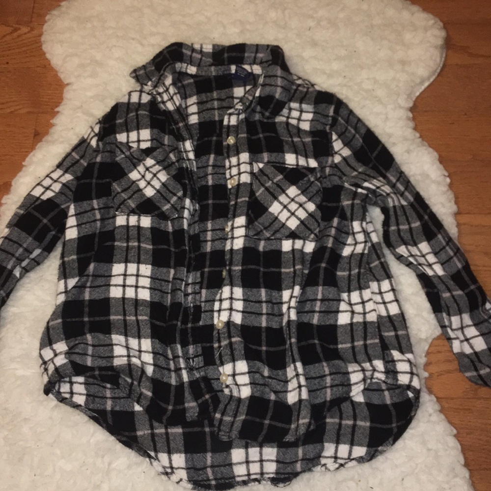 Collared Button Down Flannel Long Sleeve